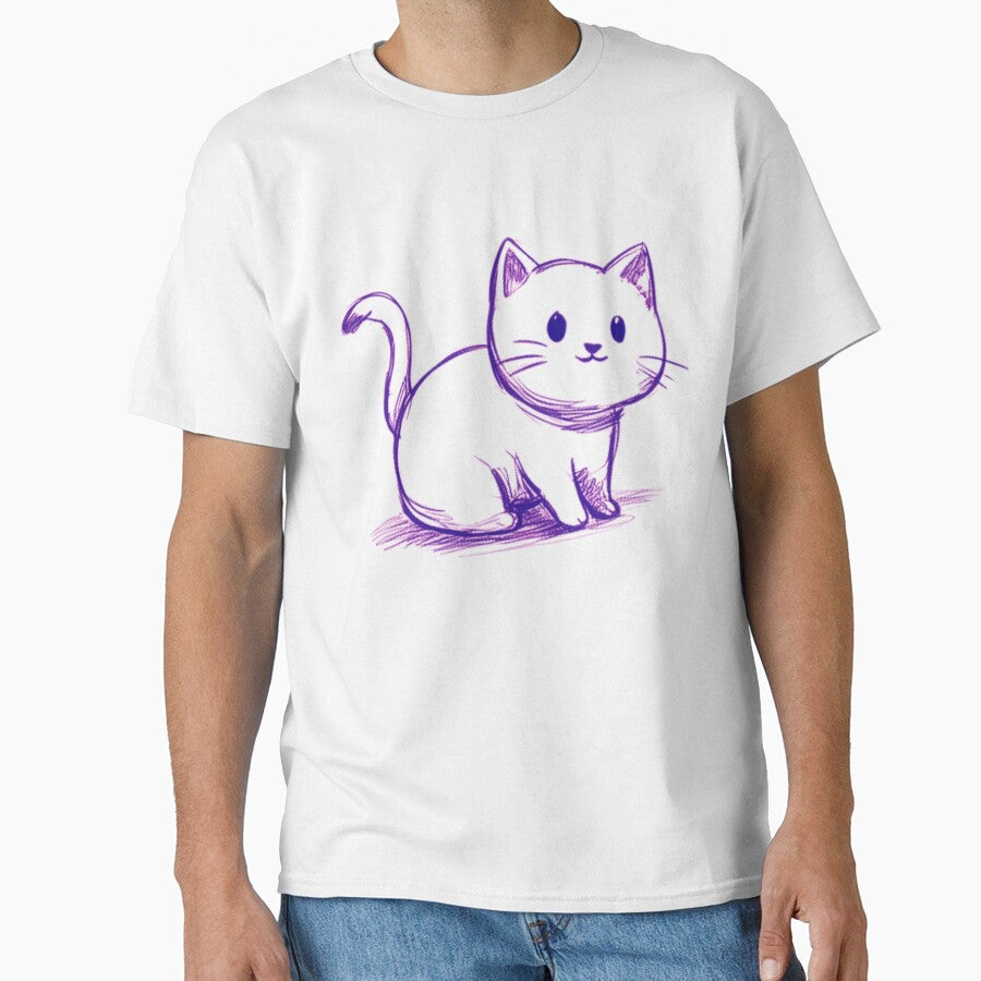 Purple Cute Kitty Draw by RetroNeon