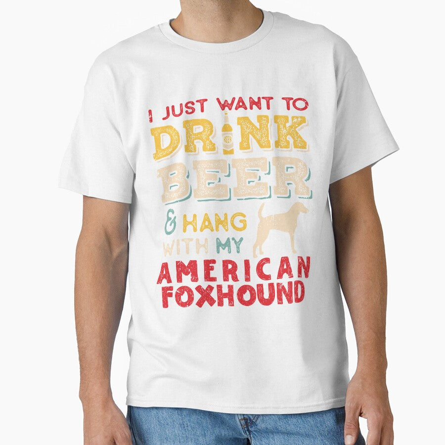 American Foxhound Dog Dad Beer Lover by rafaeltto