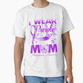 I Wear Purple For My Mom Alzheimer's Awareness Butterfly by zpruby