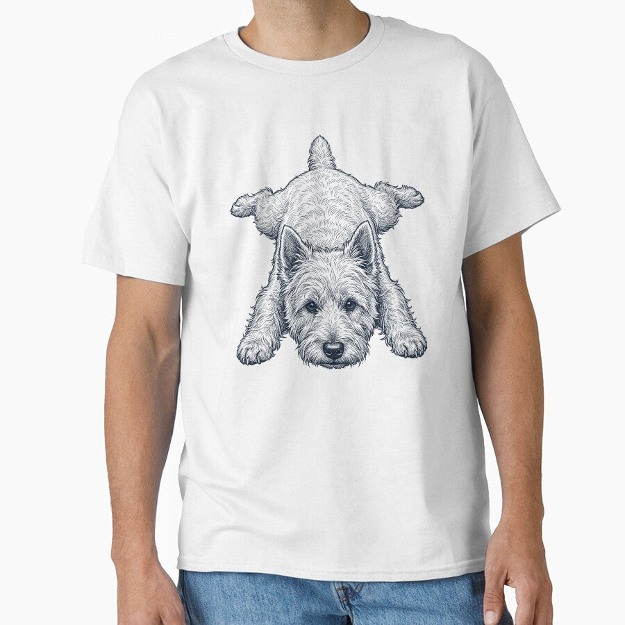 Vintage West Highland White Terrier Splooting Dog Mom Dad Lover by DoodleTortle