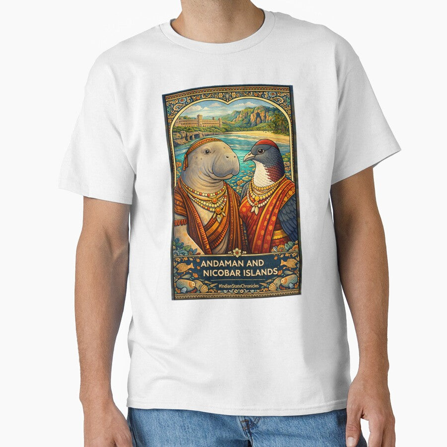 Andaman and Nicobar Islands T-Shirt | Heritage Dugong & Andaman Wood Pigeon Art | IndianStateChronicles by freezed-frames
