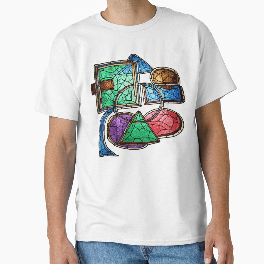 shapes misbehaving stained glass colorful geometric abstract design by SmashingDeals
