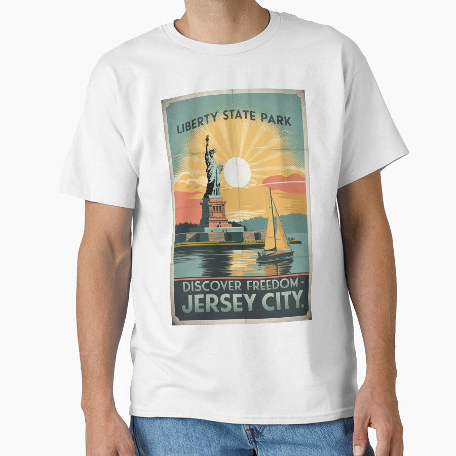 Jersey City Vintage Travel Poster by TravelerRat