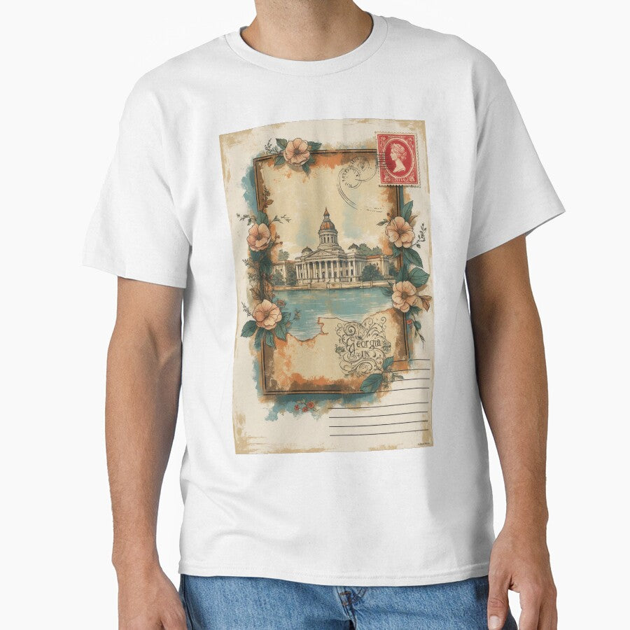 Georgia USA Vintage Travel Retro Postcard Design by TravelPostcardGems
