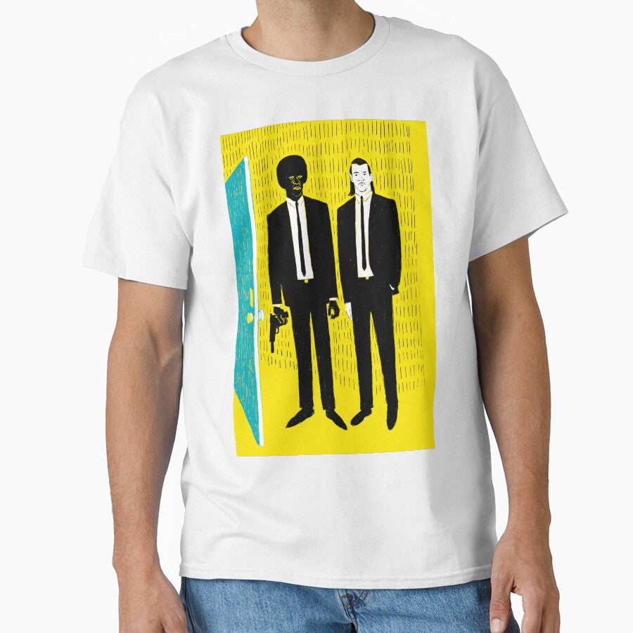 Bold Duo Graphic Tee | Statement Casual Wear | Gift for Film Lovers | Original Illustration by Loffartdesign