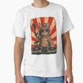 Vintage DJ American Bobtail With Headphones Art Cat Owner by DoodleTortle