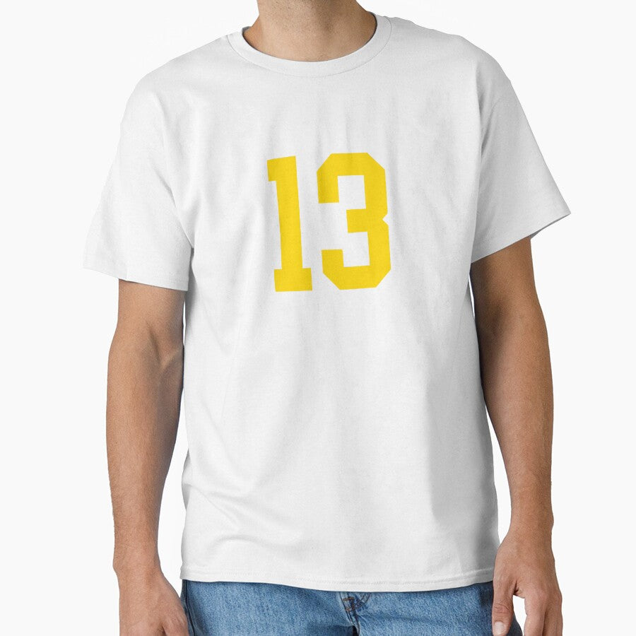 Bold Yellow Sports Number 13 by NECHSTORE