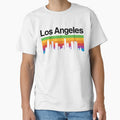 Los Angeles Skyline, Color Gradient - White by DionBlaster