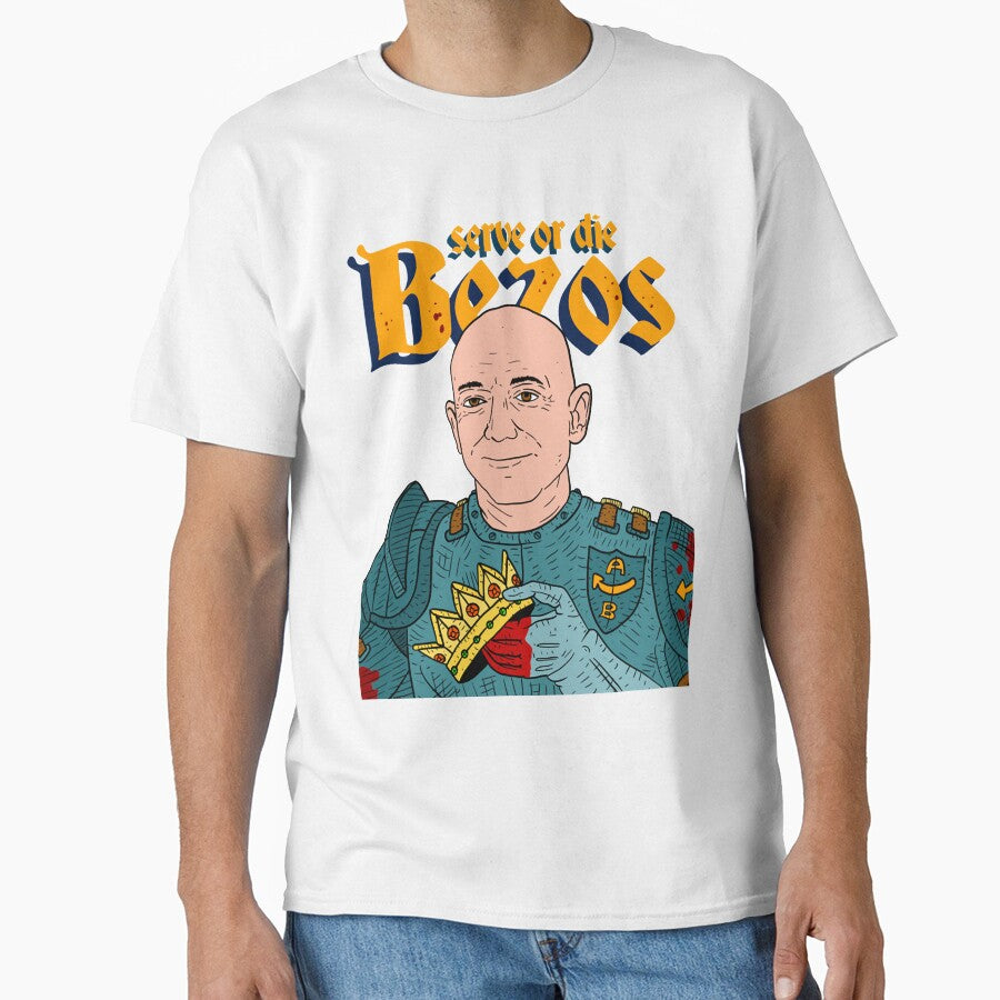Music Vintage Retro Serve King Jeff Bezos Amazon Funny Graphic Gift by Pykeloknight535