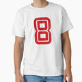 No. 8 / Player Number Eight / Football Player Number 8 (Red) by STUDIO-72
