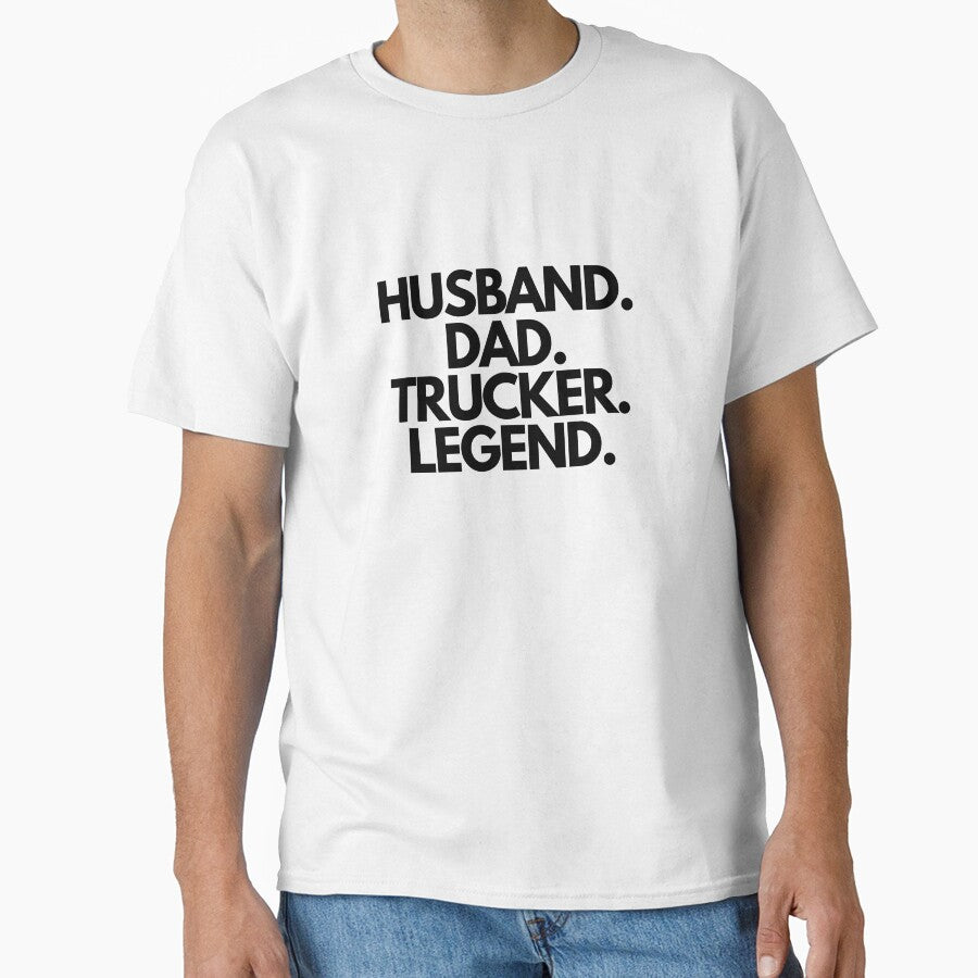 husband dad trucker legend funny trucker design by IHRArt