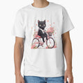 Cat With Bicycle, Casual Tee, Unisex Clothing by Terry-Salsa