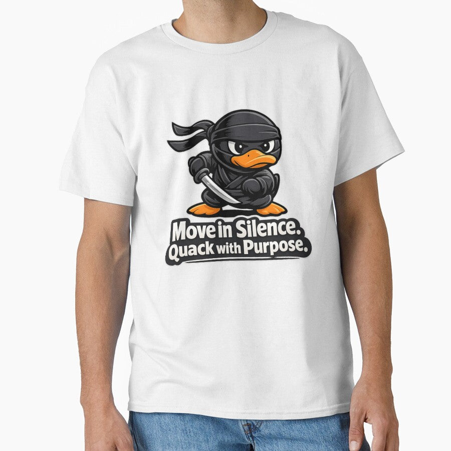 Motivational Ninja Duck with Inspirational Quote by Quack Republic | Camisetas