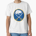 Classic Buffalo Hockey Icon Retro Sports Logo Graphic Design by kerridek