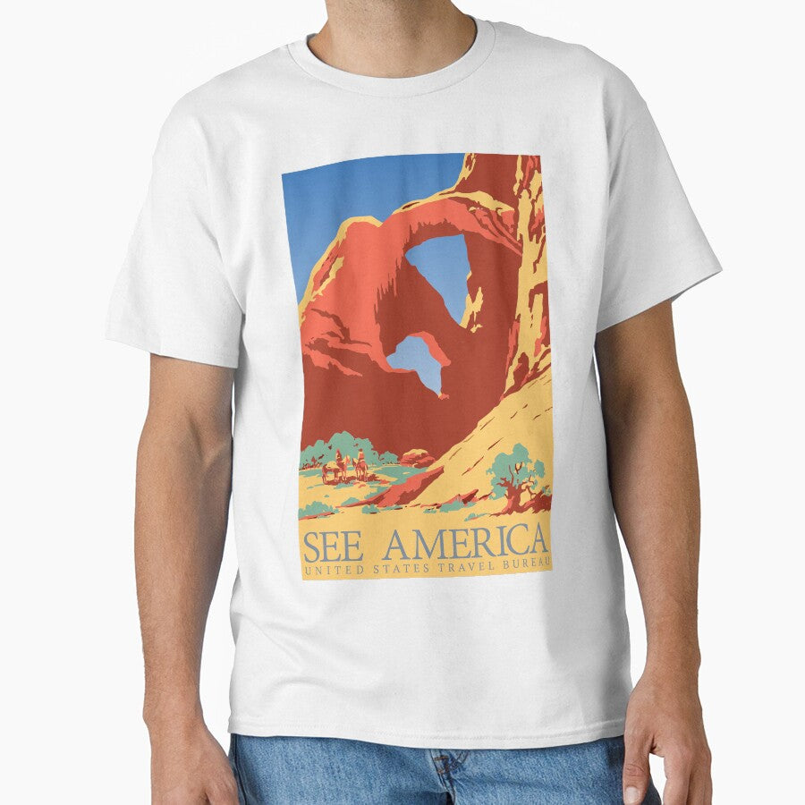 Classic Vintage 'See America' Poster: Explore the Nostalgic Charm of the American West - United States Travel Bureau by paulo silveira
