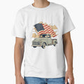 Classic Pickup Truck with Patriotic Sky by KapiPrint