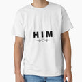 Valentine's Day Couple White Tshirt For Her by Purple Ocean