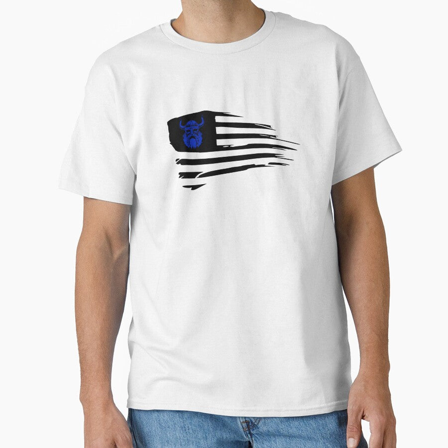 Viking distressed American Flag design by bigindian77
