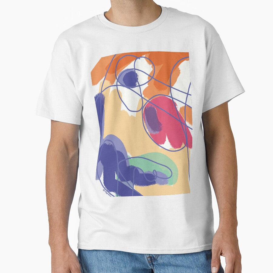 Colorful Line Art Doodle Abstract by RallyPointArt