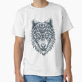 Hand Drawn Ornate Wolf Art by JTS STORE