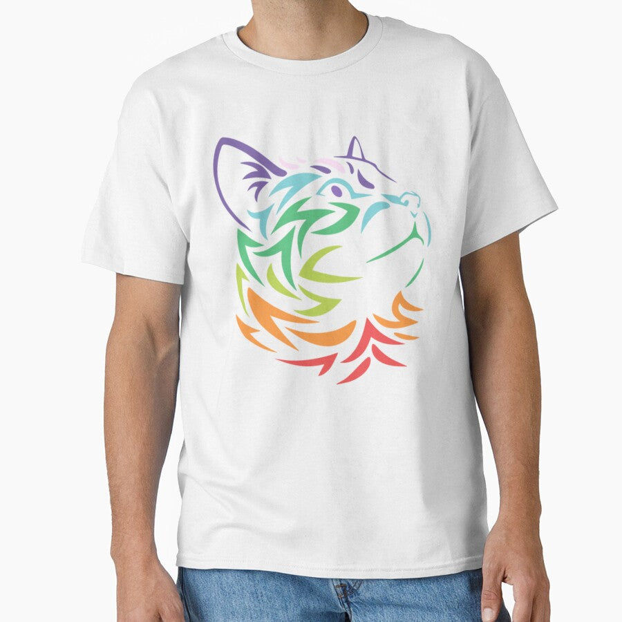 colorful cat graphic design by LionessLove