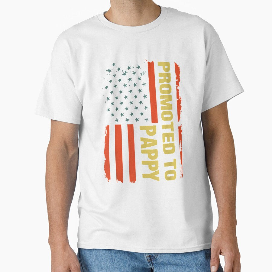 Promoted To Pappy Usa American Flag Vintage Best Gift by anniet33