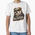 Oliver – Cool Bulldog Name Mascot Sticker by AlexLineArt