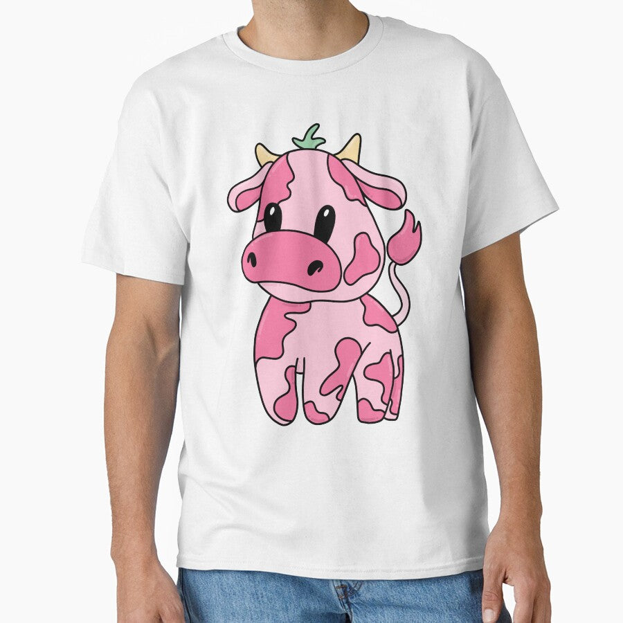 Strawberry Cow - Cartoon Cow Design by SoohieArt
