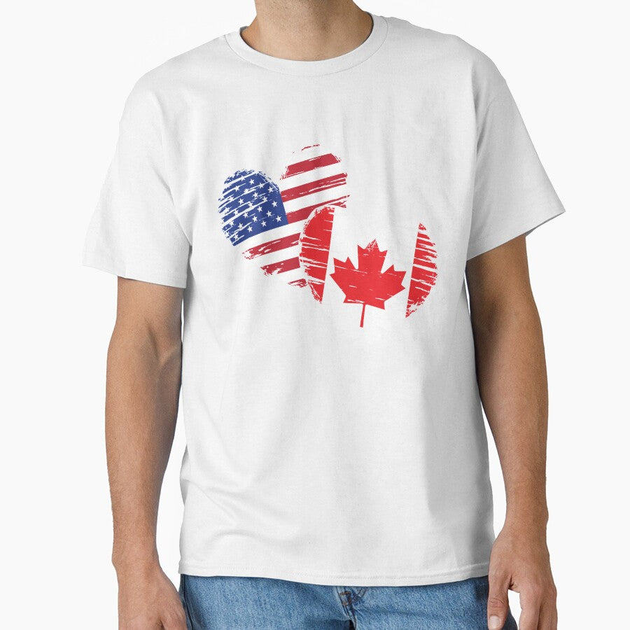 Canadian USA Hearts Canada by bestshirtdesign