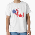 Canadian USA Hearts Canada by bestshirtdesign