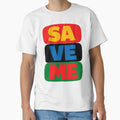 SAVE ME Typography Design | Bold Minimal Text Design by TeeTimeTreasure