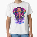 Psy Trance Shaman Neon Elephant DJ by  ZenRave Designs