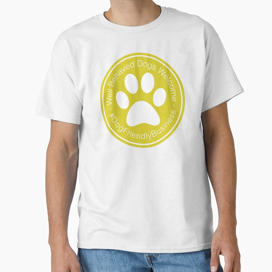 Well Behaved Dogs Welcome Yellow Sign - #DogFriendlyBusiness by fireballuke