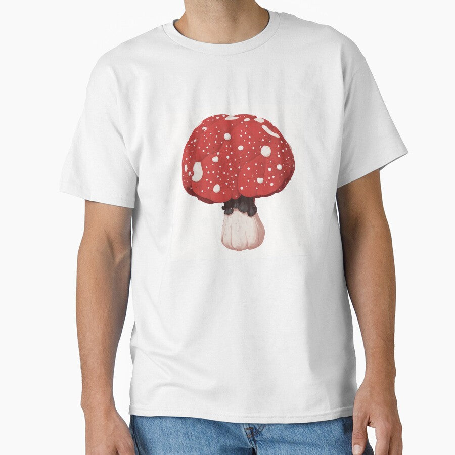Red Fly Agaric Mushroom - Fantasy Forest Illustration by mrshadow113