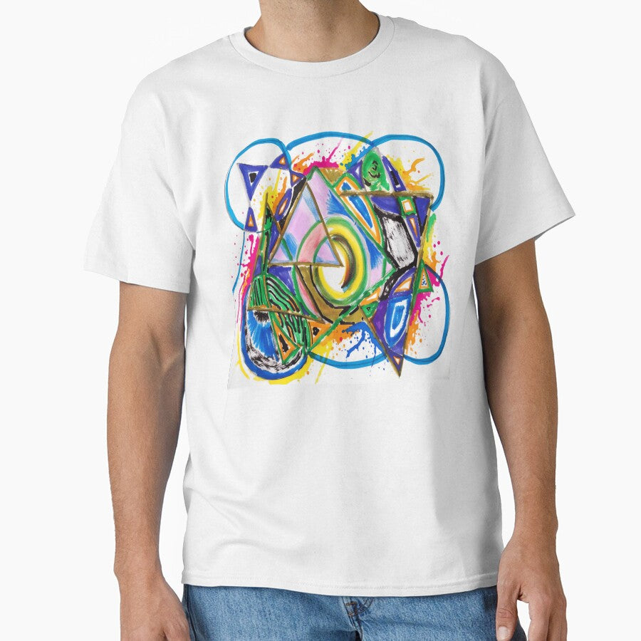 Quantum Shapes bold watercolor colorful geometric abstract design by SmashingDeals