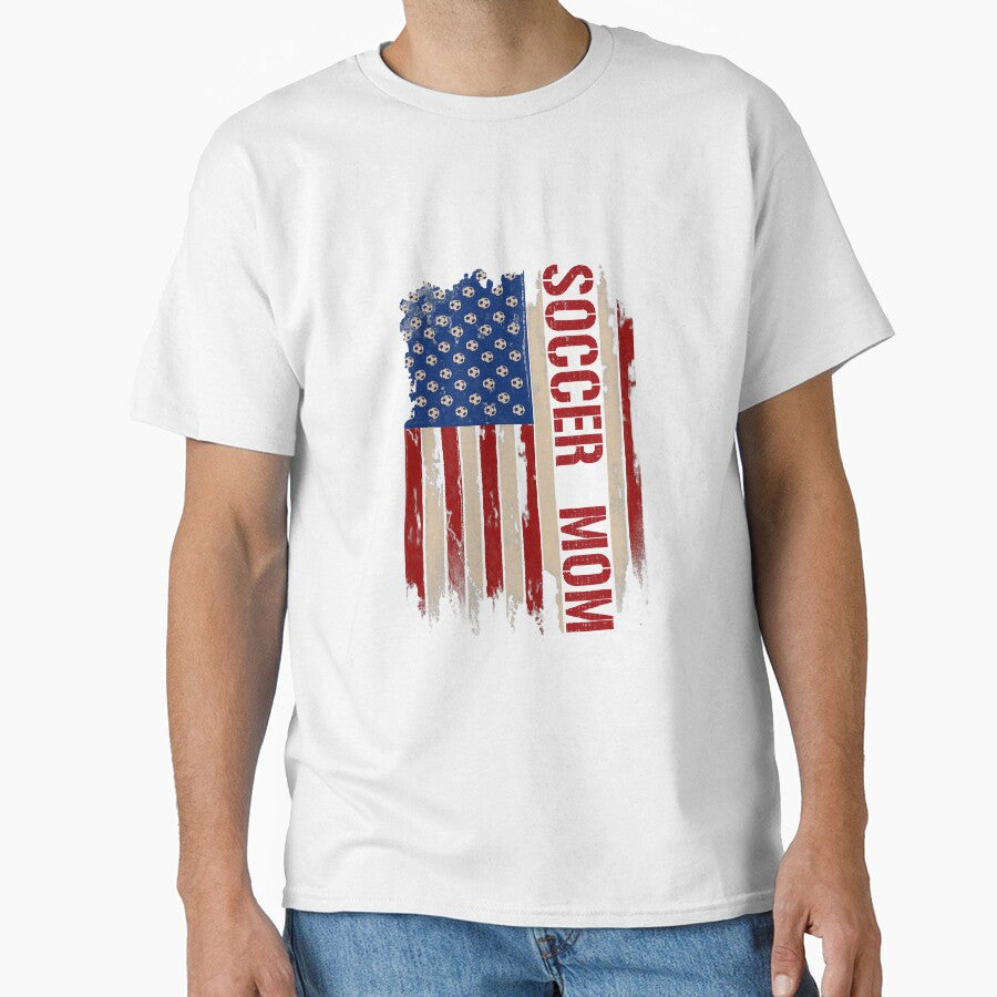 Vintage Soccer Mom American Usa Flag by SkyCloudBlue