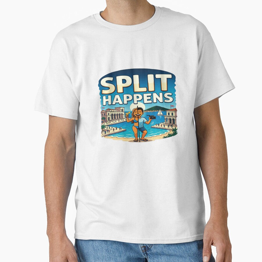Split Happens – Funny Croatia Vacation T-Shirt Design | Travel Humor Graphic | Beach Holiday SVG PNG | Print-on-Demand Bundle by Sushikidsntod