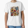 Vintage Floral American Flag by PetalGarden