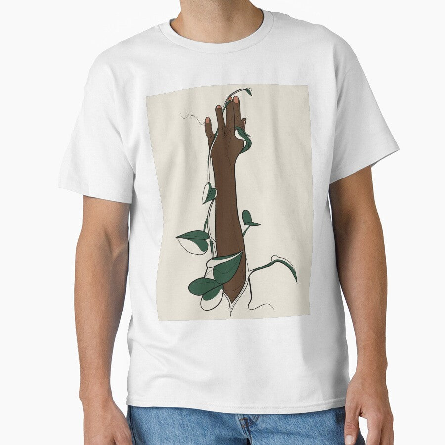 Black Plant Lady Hand Illustration by ebzil studio