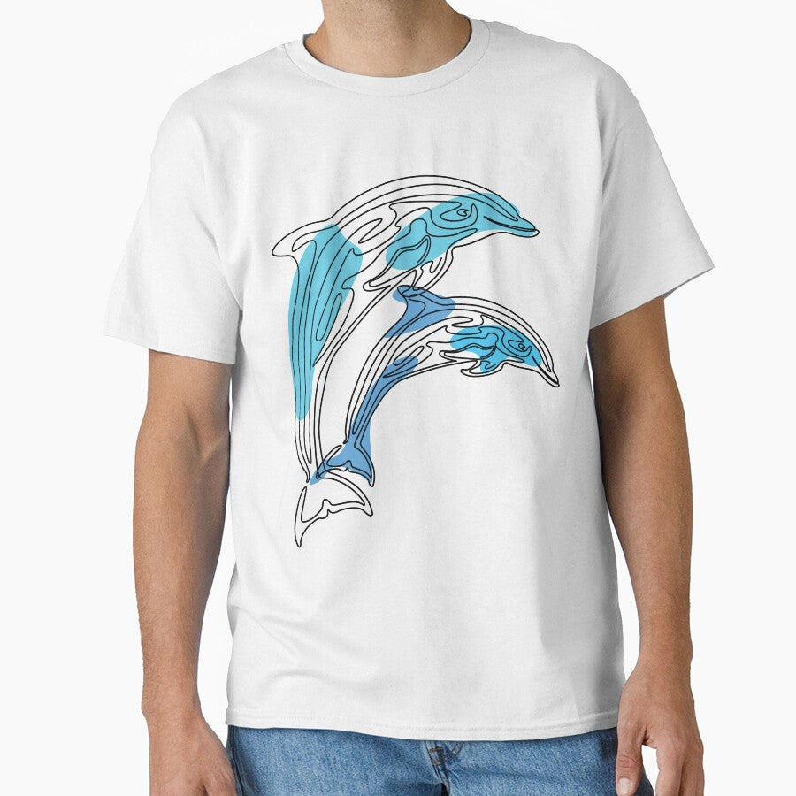 Dolphin Line Art by Soumita