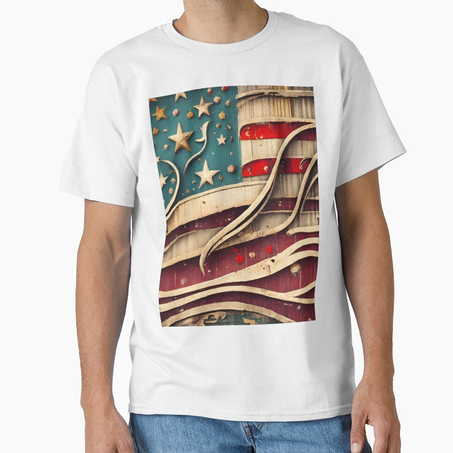American flag Vintage modern style by SRK-369