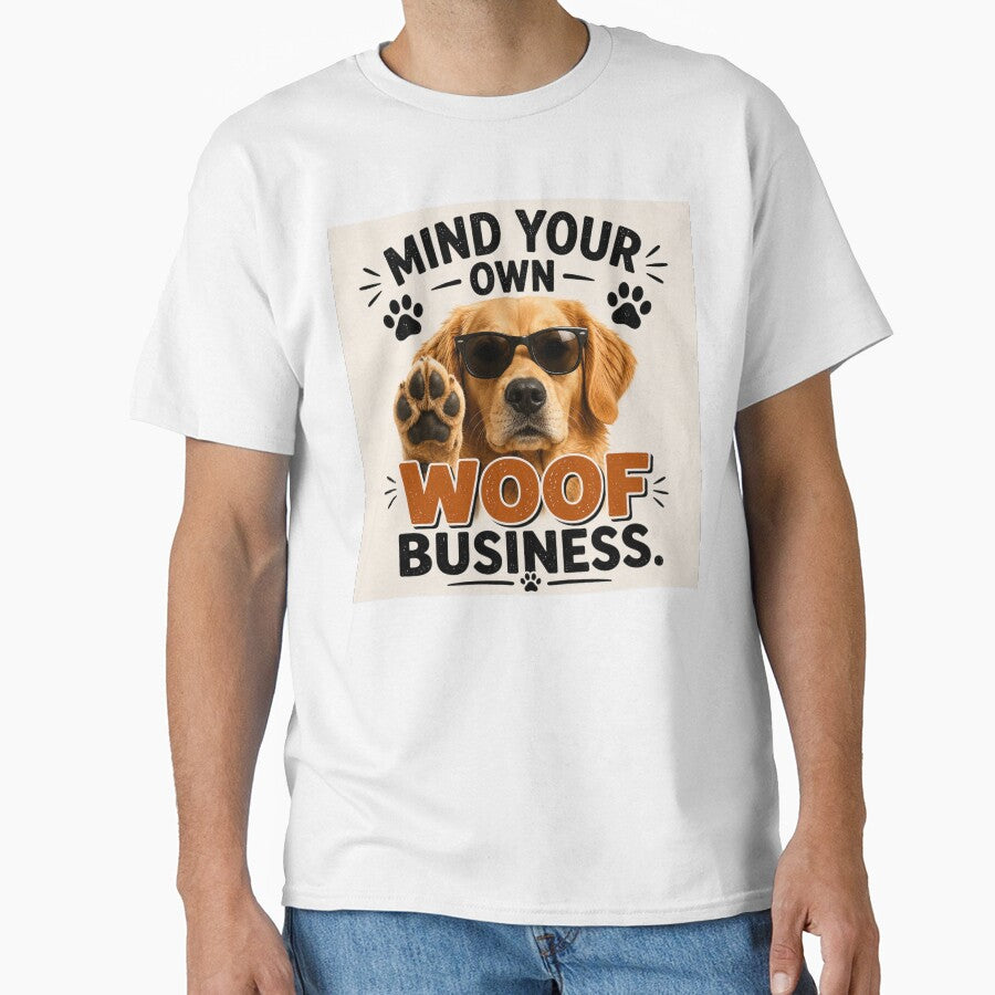 Mind Your Own Woof Business Funny Dog Quote by Sneh024
