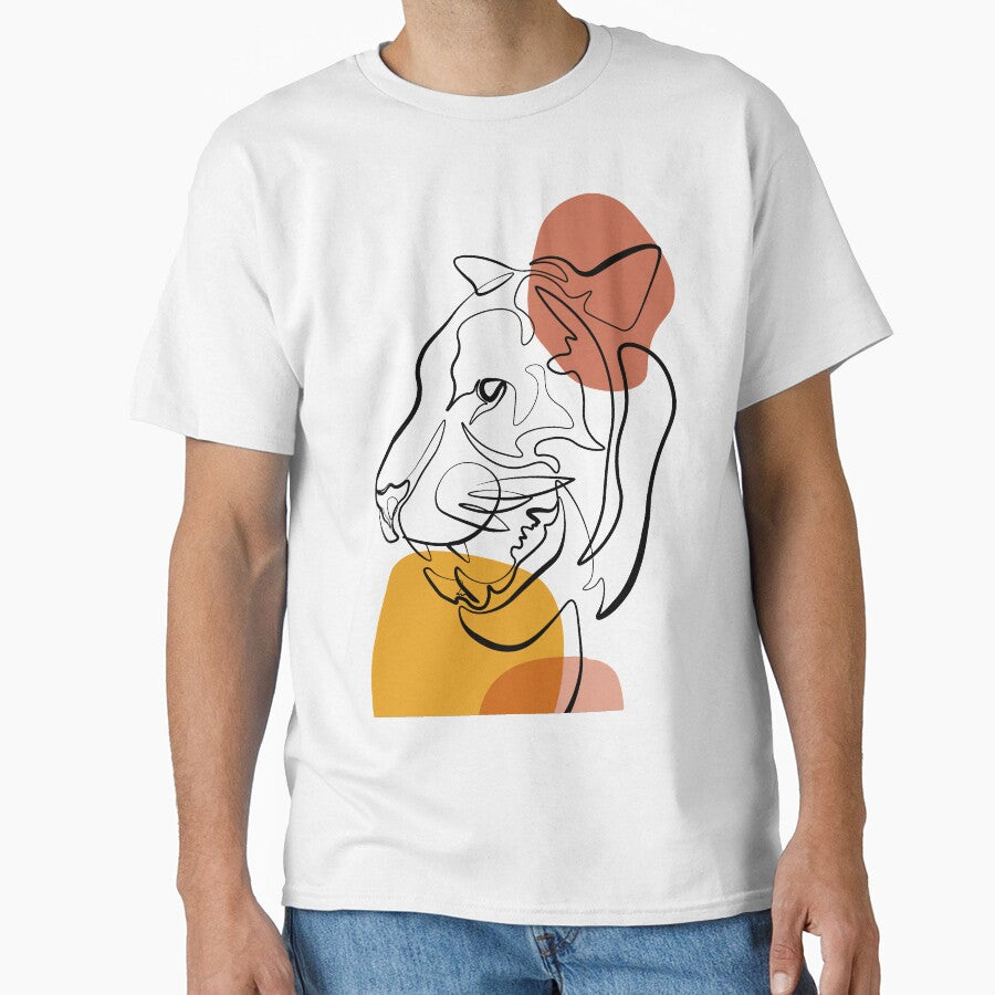 Simple continuous line tiger by Momixzaaa