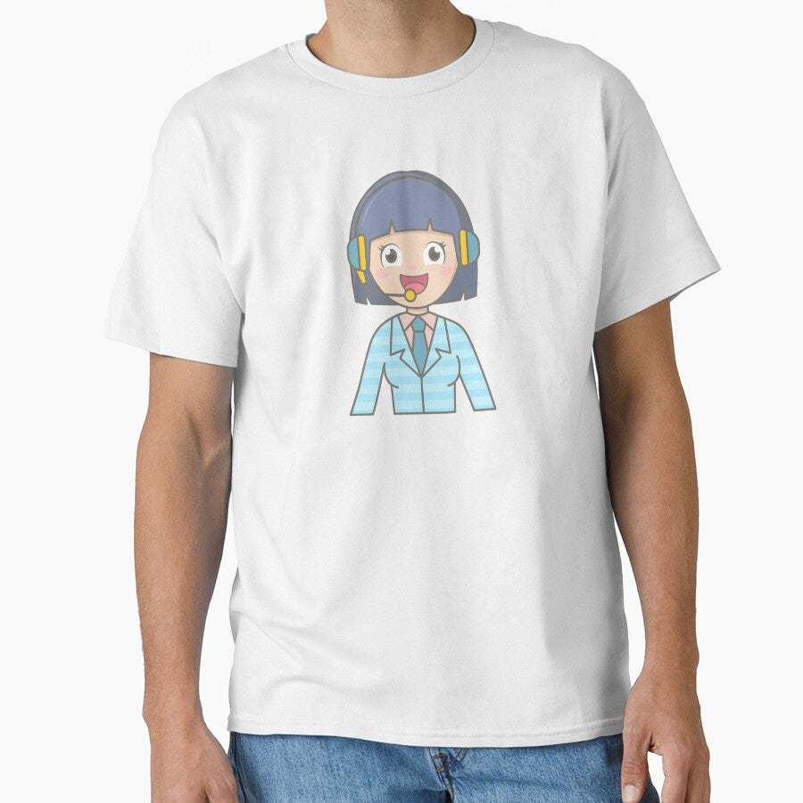 kid hand drawn cute office woman secretary customer service cartoon style illustration by nuchz