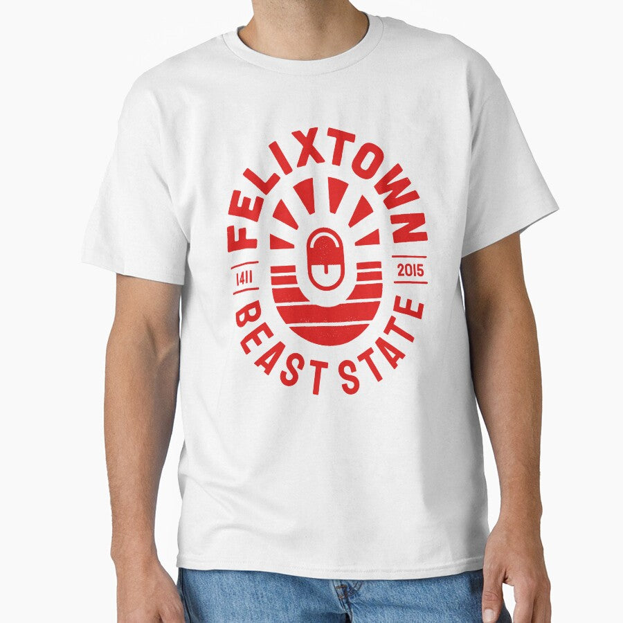 Felixtown Graphic Tee | Bold Red Print Unisex T-Shirt by MatblackShirts