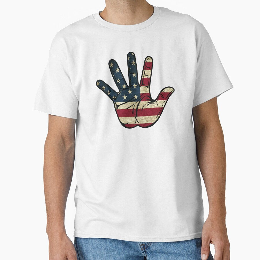 Vintage American Flag Hand by MarshallStickerX