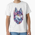 colorful wolf with flowers by PopPizzazz