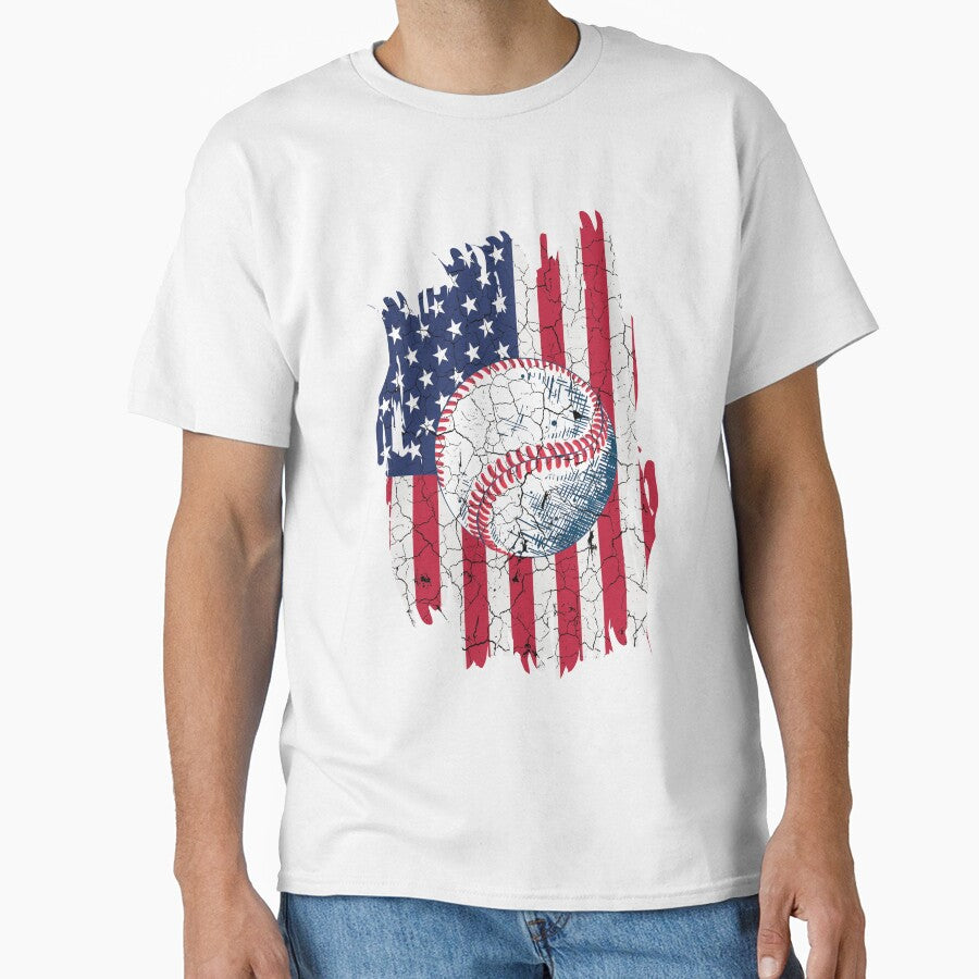 american flag vintage baseball flag , dad, mom teen by wanasak