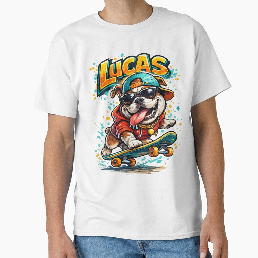 Lucas – Cool Cartoon Name Mascot Sticker by AlexLineArt