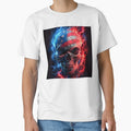Patriotic detailed American flag skull by dcrc